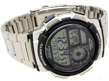 ZEGAREK MĘSKI CASIO AE-1000WD 1A (zd073h) - WORLD TIME + BOX