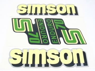 KNIAZW - NAKLEJKA SIMSON S70 ENDURO WZÓR DDR