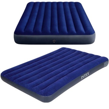Dwuosobowy materac dmuchany welurowy łóżko 137x191 INTEX 64758