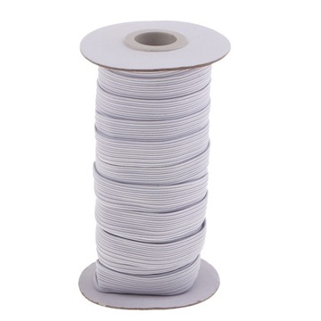 10 метров эластичной катушки, эластичной нити, резинки плоской вязки, белого цвета
