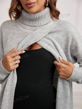 СВИТЕР ДЛЯ КОРМЯЩИХ SHEIN С ТЮРЛЕНОМ, СЕРЫЙ, РАЗМЕР L 499