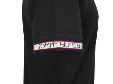 TOMMY HILFIGER polo męskie, czarne, S