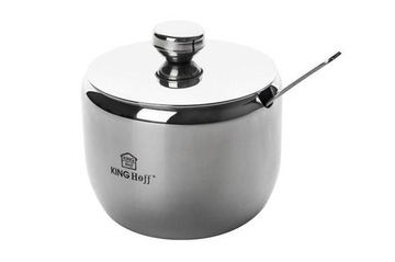 СТАЛЬНАЯ САХАРНИЦА С ЛОЖКОЙ 560МЛ KINGHOFF