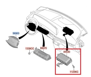 AIRBAG ULOŽENÍ SPOLUJEZDCE KIA EV6 USA NOVÁ ORIGINÁL