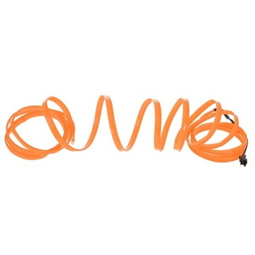 Oświetlenie ambientowe LED do samochodu auta USB 12V taśma 5m pomarańczowa