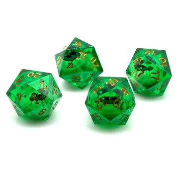 POISON IVY RPG DICE ЖИДКИЕ ДВАДЦАТЬСТОРОННИЕ КОСТИ D20