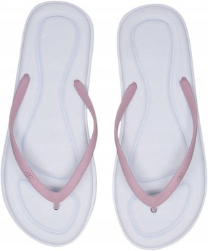 JAPONKI 4F DAMSKIE klapki lekkie na lato buty basenowe Białe F067 r. 39