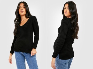 Boohoo Sweter ciążowy z rozcięciem po bokach XL