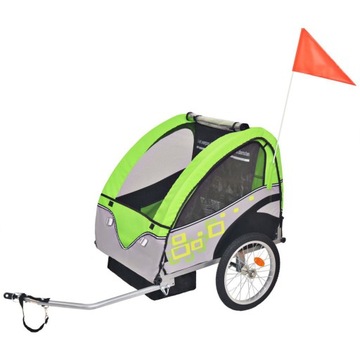 Przyczepka rowerowa transportowa dla dzieci do 30 kg do roweru z plandeką