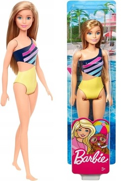LALKA BARBIE PLAŻOWA W STROJU KĄPIELOWYM GHW41