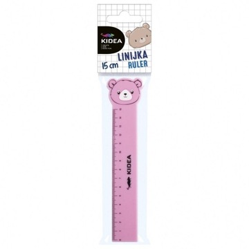LINIJKA Z FIGURKĄ 15CM KIDEA, DERFORM