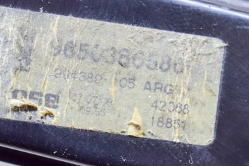 CITROEN C6 ZADNÍ PRAVÝ ZVEDÁK OKNO DVEŘE 9650386580 994389-105 2007