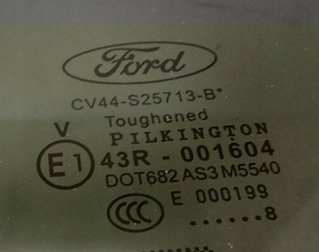 FORD KUGA II MK2 13- SKLO (OKNO) DVEŘE LEVÝ ZADNÍ ORIGINÁLNÍ