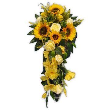 SŁONECZNIK stroik łezka na cmentarz, grób, płytę