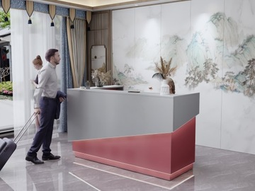 Стойка ресепшн R38 200x120см LED