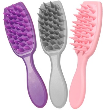 Шампунь, массажная расческа и скраб для кожи головы.