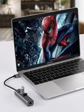 СЕТЕВАЯ КАРТА СЕТЕВОЙ АДАПТЕР RJ45 3 ПОРТА USB 3.0 100/1000 Мбит/с ETHERNET