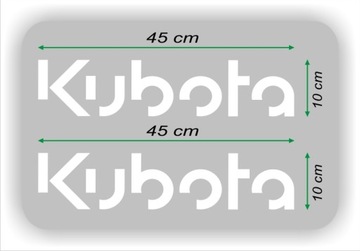 NAKLEJKI NAKLEJKA - KUBOTA - 2 szt. - BIAŁE