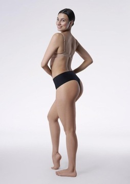 Женские высокие бесшовные стринги черного цвета XL