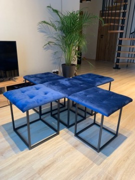 Набор табуретов в стиле лофт - пуф 5в1