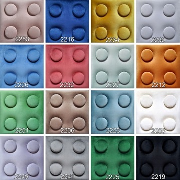 Мягкие стеновые панели LEGO 12,5 х 12,5 см.