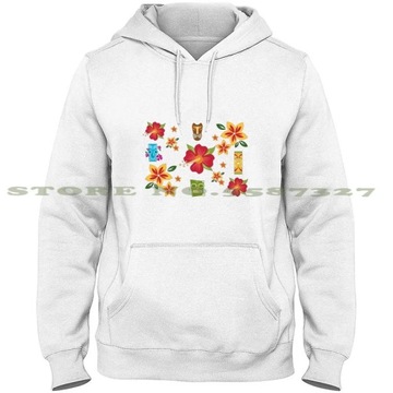 Tropical Tiki Long Sleeve Sweatshirt Flower Bluza Bluzy