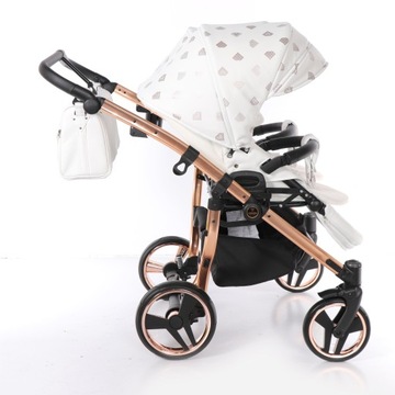 Коляска для близнецов JUNAMA GLOW DUO 2в1 медный 01