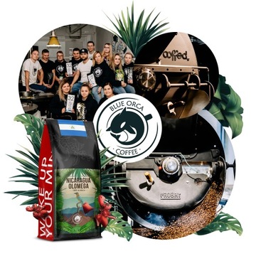 КОФЕ В ЗЕРНАХ 1 КГ OLOMEGA NICARAGUA ARABICA 100% СВЕЖЕОБЖАРЕННЫЕ - BLUE ORCA