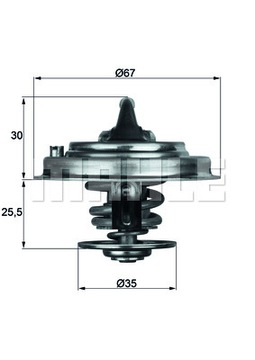 MAHLE TERMOSTAT TX 30 92D