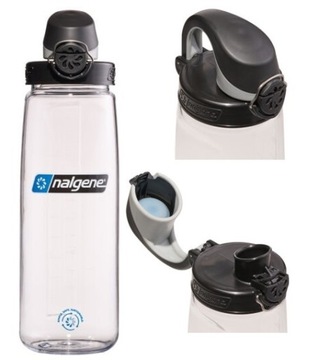 BUTELKA BIDON NA WODĘ NALGENE OTF USTNIK 700 ml 0,7L CLEAR BLACK TRITAN