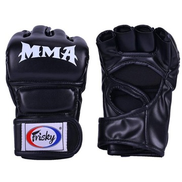 Rękawice bokserskie do treningu Taekwondo MMA Punching Martial Half Finger Czarne