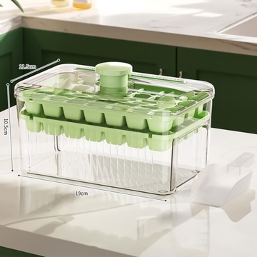 ФОРМОВКА ДЛЯ КУБИКОВ ЛЬДА Форма для льда КОНТЕЙНЕР С КРЫШКОЙ НА 56 КУБИКОВ