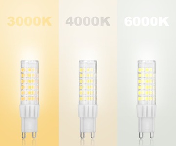 10 светодиодных ламп G9 6 Вт = 60 Вт теплый нейтральный холодный Premium LEDLUX не мигает