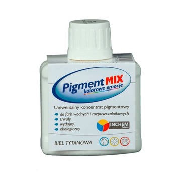 Farba akrylowa PIGMENT Inchem 0,08 l BIEL TYTANOWA połysk BARWNIK