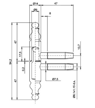 ПЕТЛЯ ДЕКОРАТИВНАЯ ВИНТОВАЯ ДЛЯ ДВЕРЕЙ И ОКОН