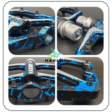 АЛЮМИНИЕВАЯ ПЛАТФОРМА велосипедные ПЕДАЛИ 16 контактов +3 подшипника LIGHT HAKURI