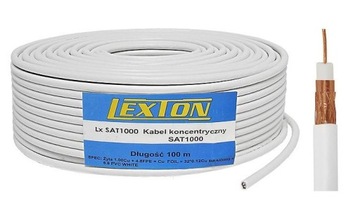 KABEL ANTENOWY KONCENTRYCZNY TV/SAT RG6 BIAŁY MIEDŹ 10 m