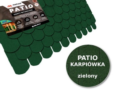 MATIZOL Gont Bitumiczny Karpiówka ZIELONY 3,85m2