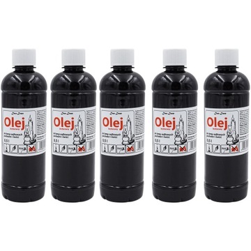 OLEJ do LAMP NAFTOWYCH POCHODNI ŚWIEC 5x500ml PL