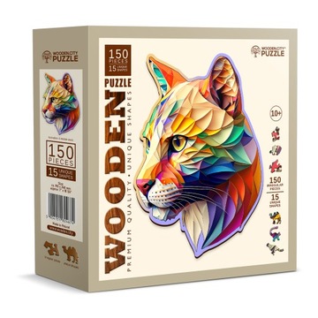 Puzzle Drewniane Puma 150 elementów WOODEN.CITY