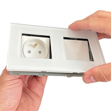 Одиночный модуль белого переключателя для рамок MIUUN