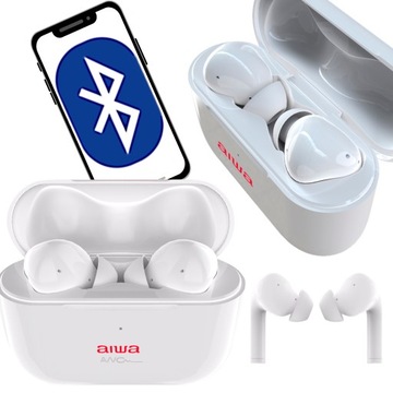SŁUCHAWKI BEZPRZEWODOWE BLUETOOTH DOKANAŁOWE / DOUSZNE AIWA EBTW-888ANC/W