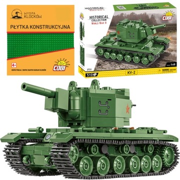 KLOCKI COBI 2731 CZOŁG KV-2 CIĘŻKI POJAZD WOJSKOWY WW2 WWII WOJSKO ARMIA