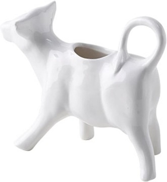 Ceramiczna ?ódka do sosu w kszta?cie krowy z uchwytem - Unikalny kubek