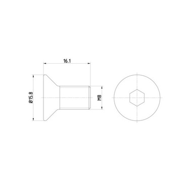 ŚRUBA TARCZY HAMULCOWEJ M8X1,25 2SZT