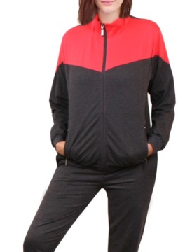 Женский спортивный костюм с воротником стойкой, СВИТШОТ + БРЮКИ, серый/к 971 XXL