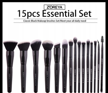 ZOREYA Набор кистей для макияжа черного цвета, 7/15 шт., для глаз S