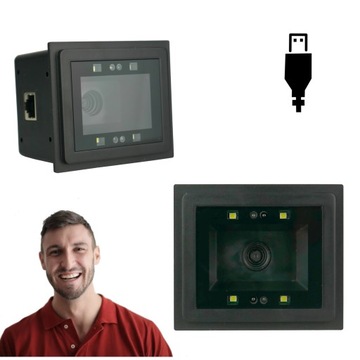 SKANER KODÓW QR CZYTNIK STACJONARNY SKANOWANIE KODU Z EKRANU AUTOMAT USB
