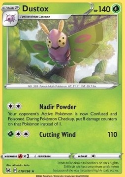 Karty Pokemon (LOR 010) Dustox (R)
