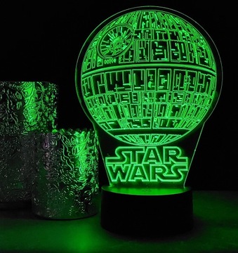 ЗВЕЗДНЫЕ ВОЙНЫ 3D СВЕТОДИОДНЫЙ НОЧНИК RGB ЦВЕТА ДИСТАНЦИОННЫЙ